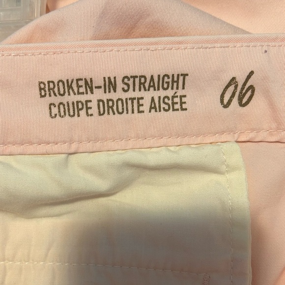4/$20 Gap broken-in straight mid rise khaki cotton pants in blush pink size 6 - Picture 4 of 8